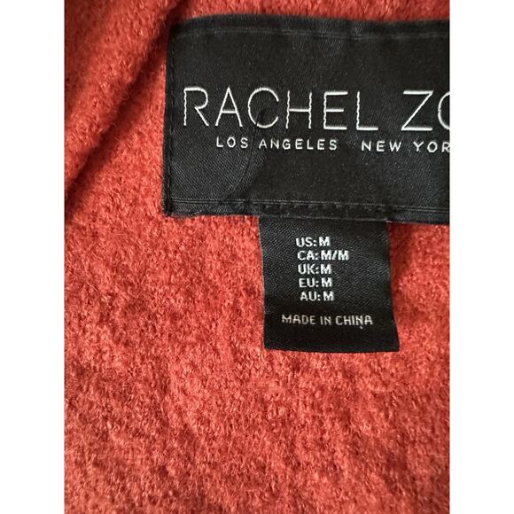 6 for $20 Rachel Zoe Wool Blend Open Cardigan Fall Orange M - Picture 4 of 6
